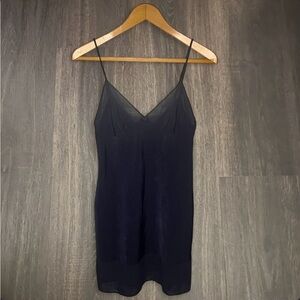 Victoria’s Secret Navy Slip Dress XS Sheer Lingerie Mini